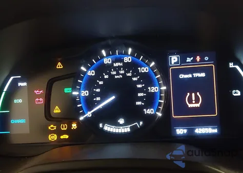 2017 Hyundai Ioniq Hybrid Blue from USA, damaged, VIN KMHC65LCXHU057496